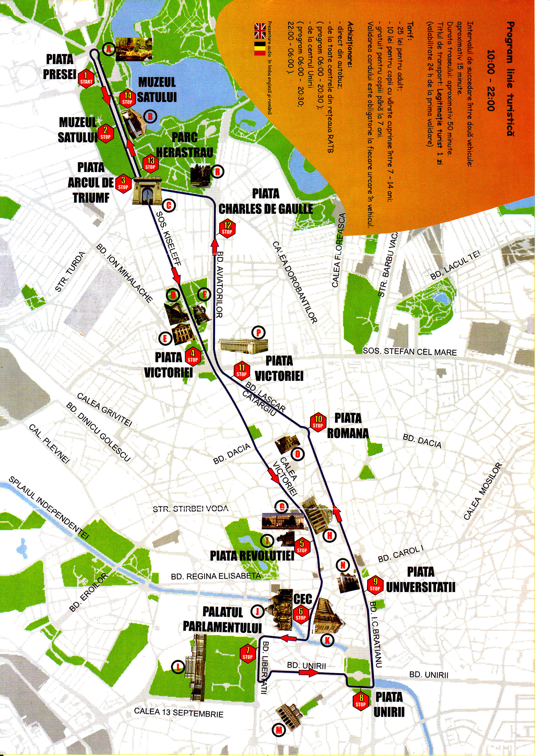 Harta City Tour Bucharest